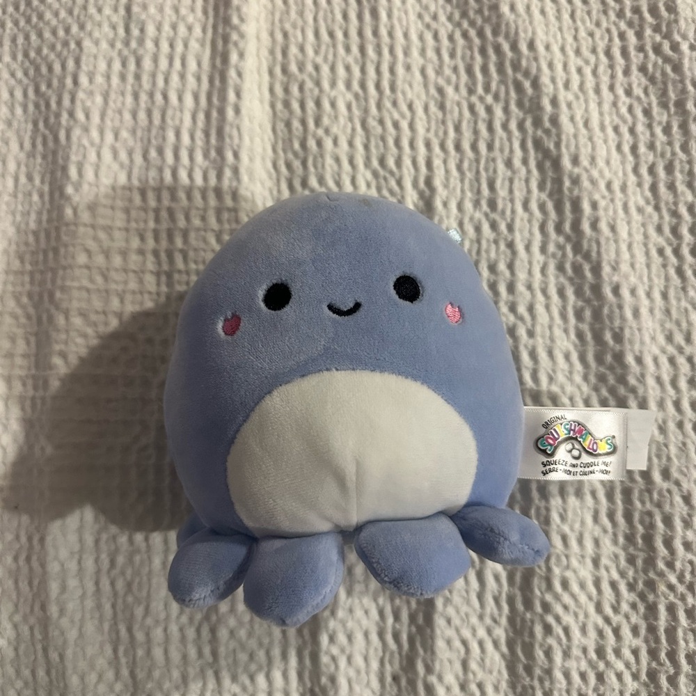 Blue and White Octopus Squishmallow